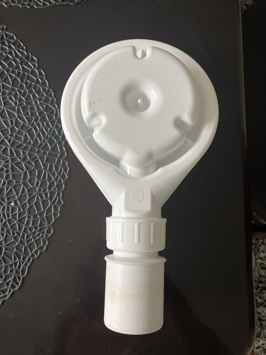 Syfon do brodzika biały