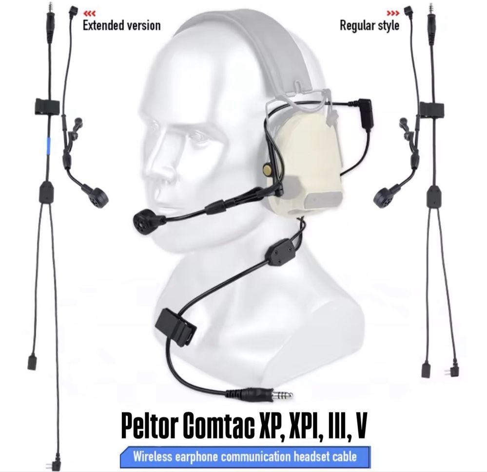 Мікрофон та Y-кабель для навушників Peltor Comtac XP, XPI, III, V