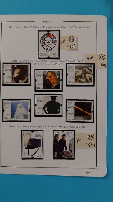 Selos de Portugal Novos c/goma-2011-Ref. 1 -26/11