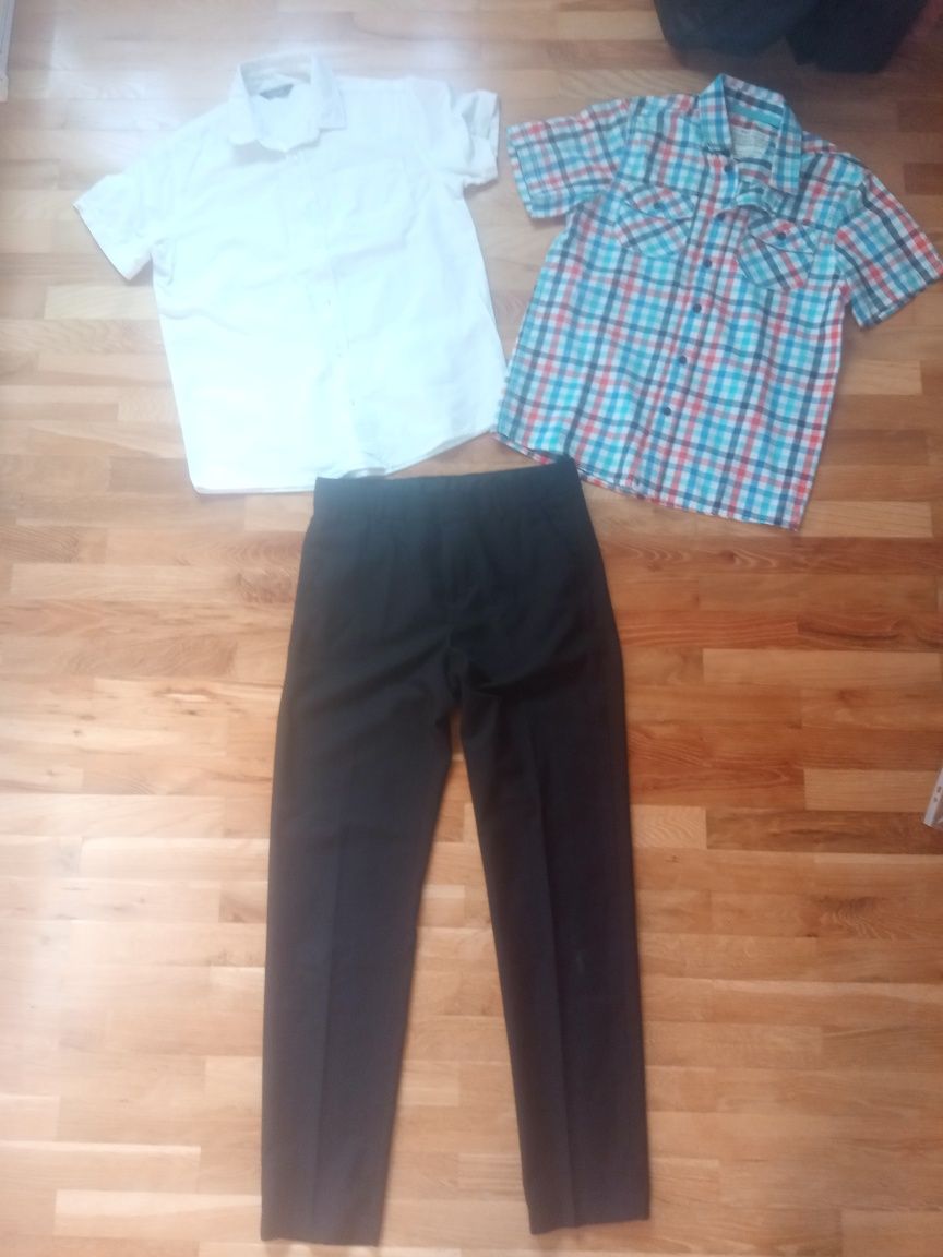 Komplet galowy, spodnie wizytowe r 158 i 2xkoszula w r 152/158