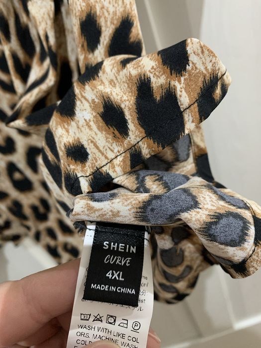 Elegancka modna bluzka damska lampart rozmiar 52 nowa