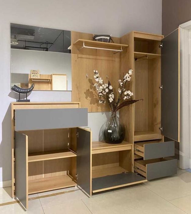 Прихожая Антрацит Артизан 206 см Нова зі складу Комплект з шафою