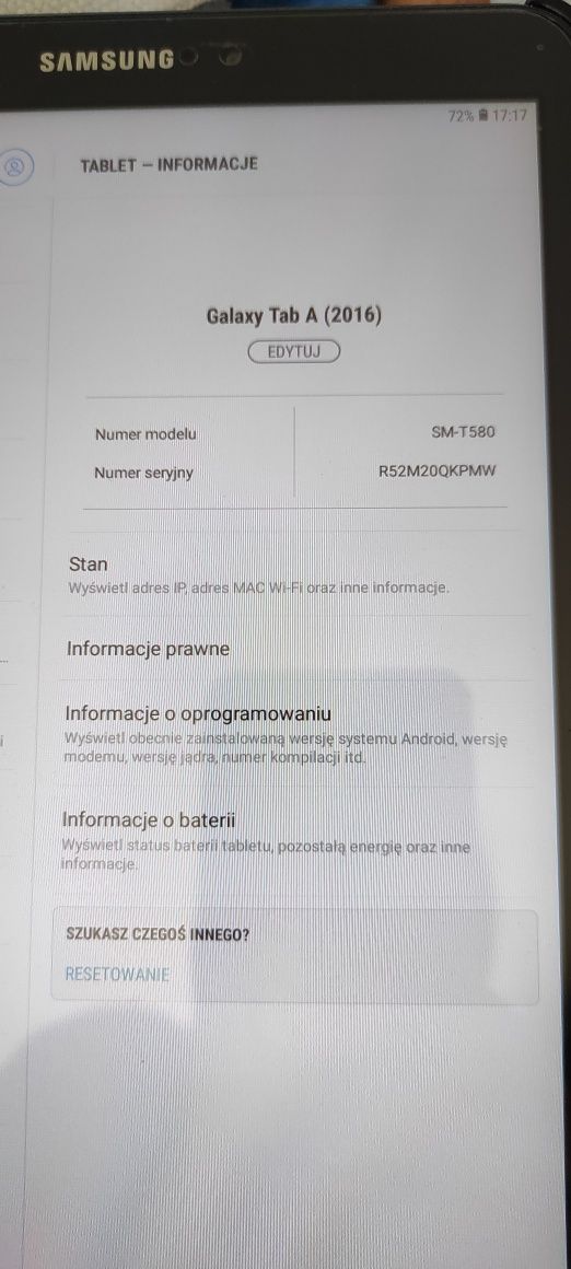 Tablet Galaxy Tab A 10.1