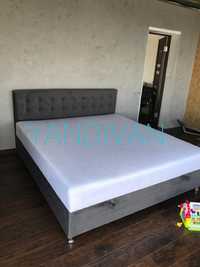 Двухспальная Кровать Камила в стиле лофт(серый).Матрас