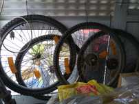 Jantes de bicicleta com pneus