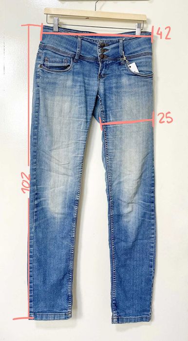 Calças jeans ganga botões Only Denim - Regular straight, 32