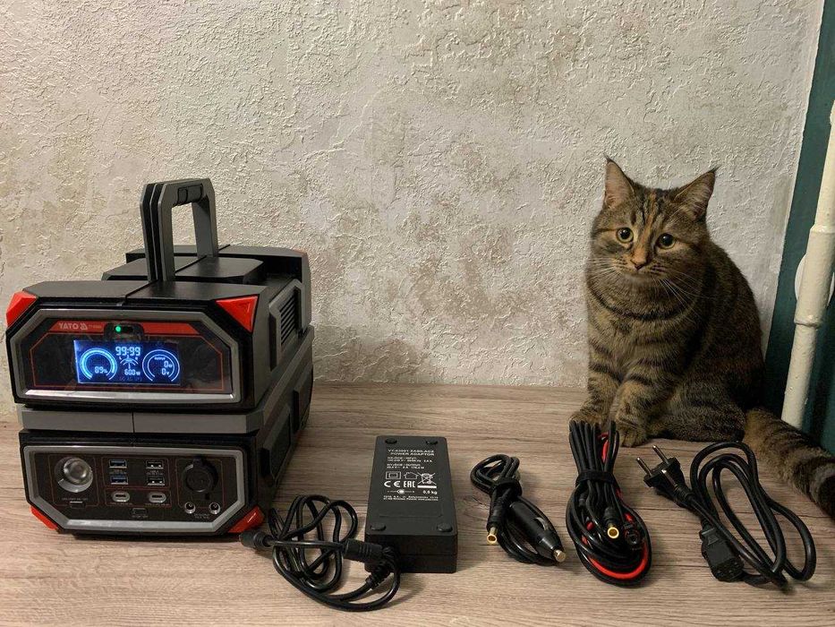 Портативна електростанція 600Вт, 504Вт*год, 230В, PD YATO YT-83091