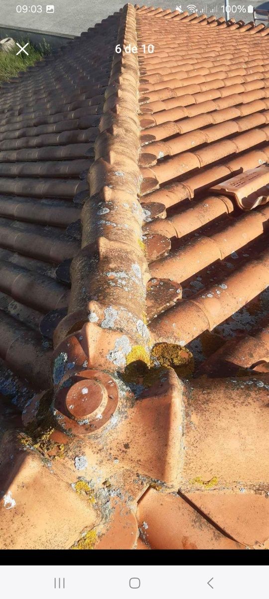 Lavagem de telhados e caleiros