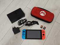 Konsola Nintendo Switch Neon/Blue + Etui + Gry