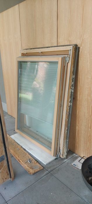 Okno sosnowe, 3-warstwowe 146 x 117