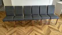 Komplet 6ciu solidnych krzeseł