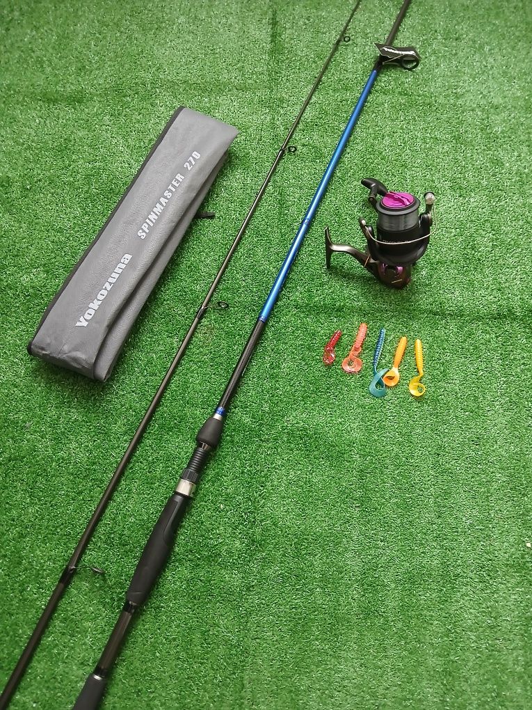 Cana pesca spinning com carreto