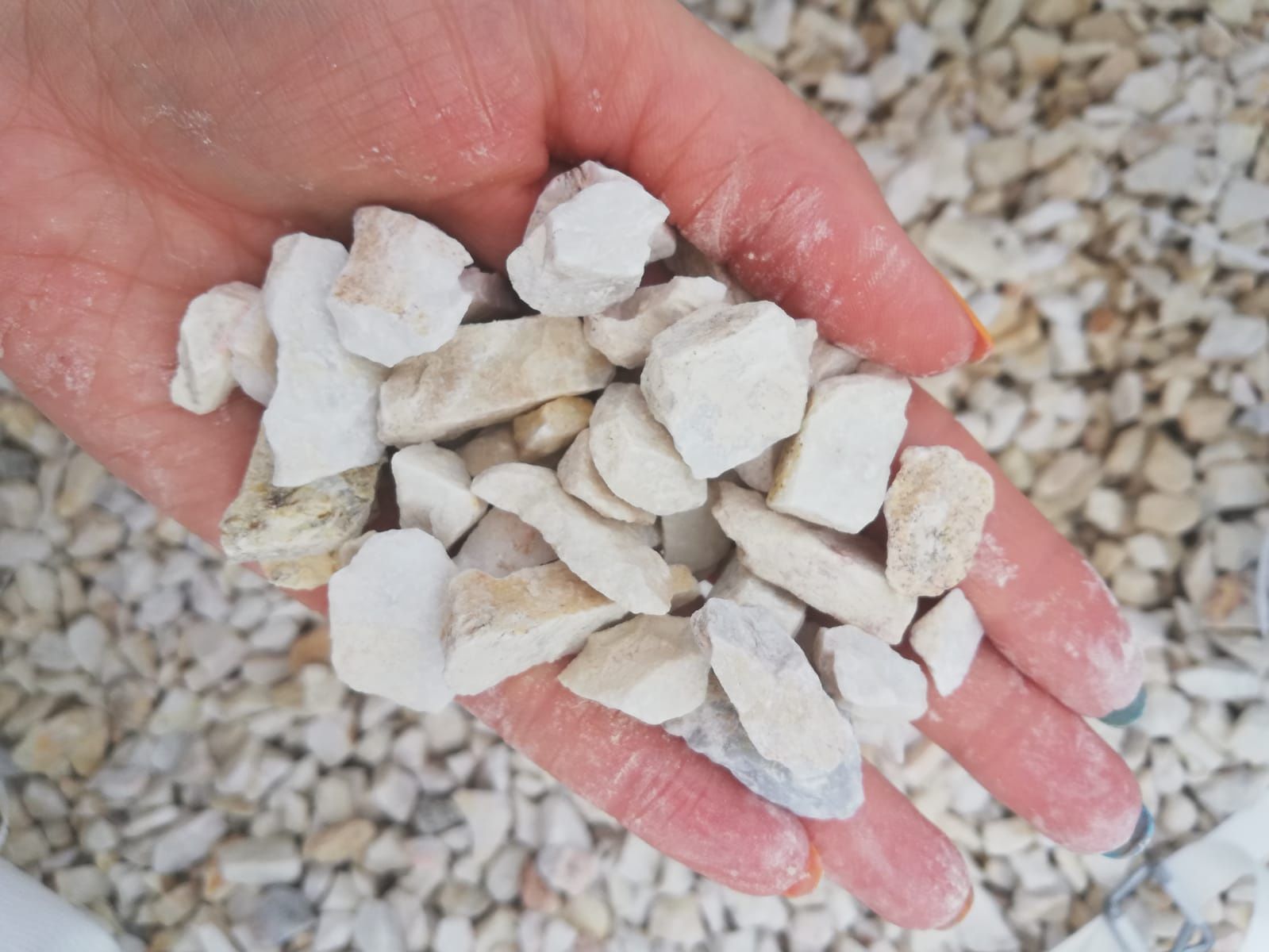 Biała marianna kamień naturalny biały grys do ogrodu dostawa głaz