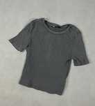 szara modna obcisła Basic koszulka bluzka t-shirt Cropp top wygodny