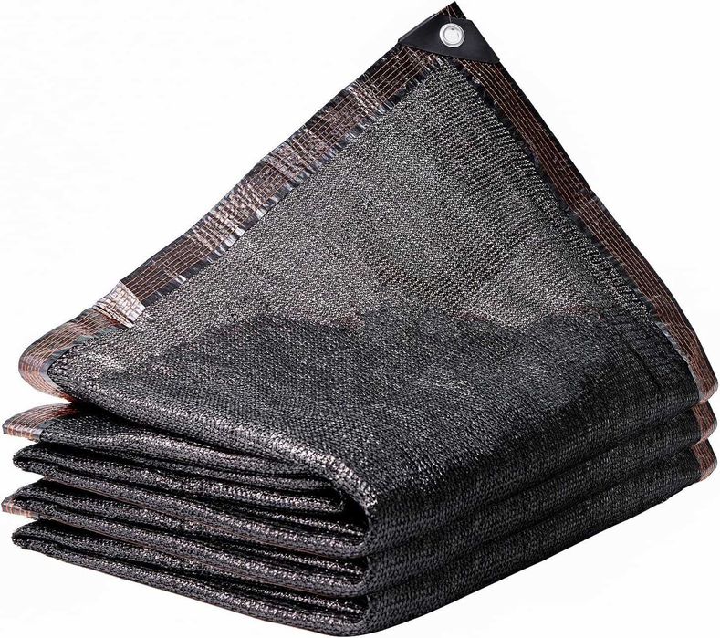 Siatka zacieniająca 70% ochrony z oczkami 2x2 m czarna