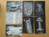 Kolekcja, stare pocztówki, 14 sztuk, wyd. Orbis Praga, wykopaliska