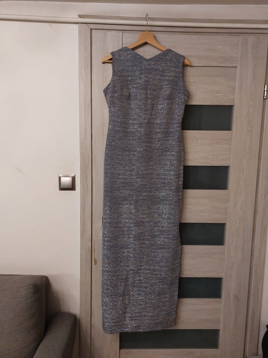 Piękna długa suknia rozmiar M sukienka błyszcząca brokatowa