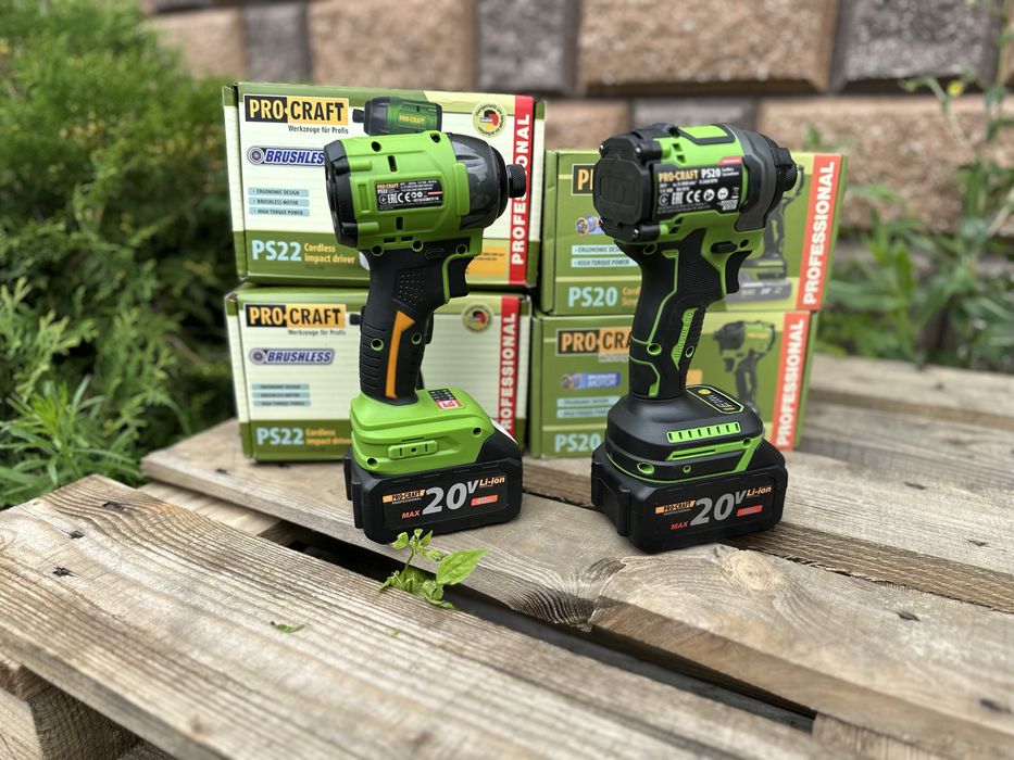 Акумуляторний гвинтоверт Procraft PS20 (безщітковий, без АКБ і ЗП)