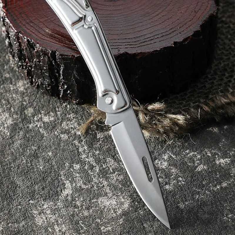 Scyzoryk Kieszonkowy - 16 cm Chrom - Składany Nożyk - Brelok do Kluczy