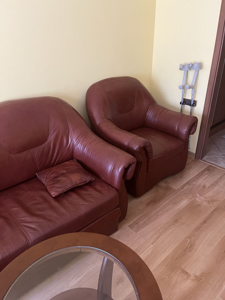 Komplet wypoczynkowy skora
