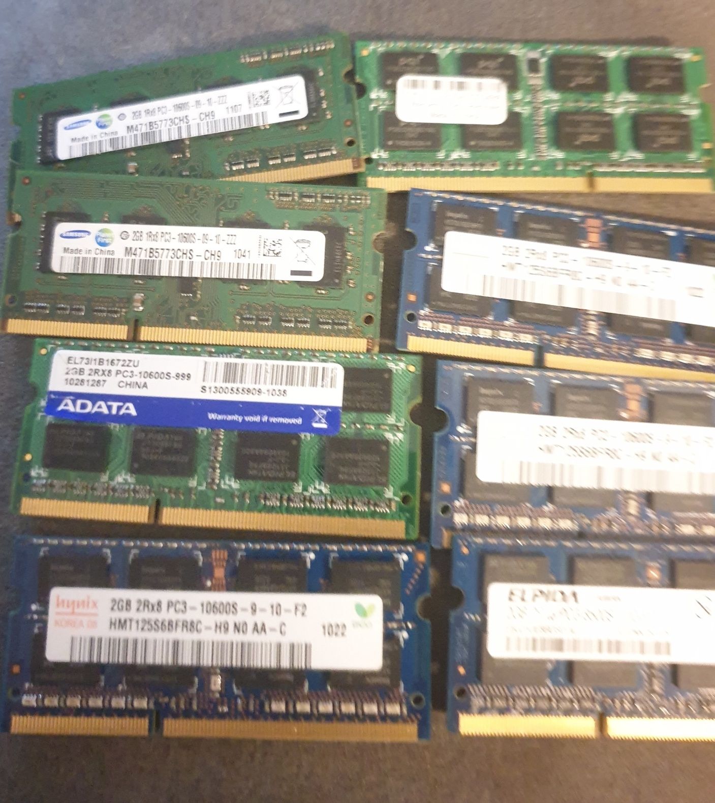 Memórias Ddr3 portatil 2gb 8500/10600