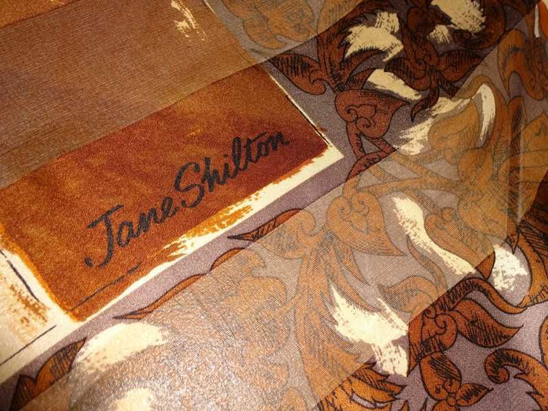 Jane Shilton Pure Silk ręcznie rolowana duża jedwabna chusta apaszka