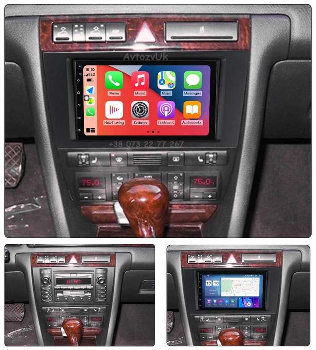 Android 14 A6 C5 S6 RS6 Audi GPS Ауди А6 USB 2 дин CarPlay Магнитола