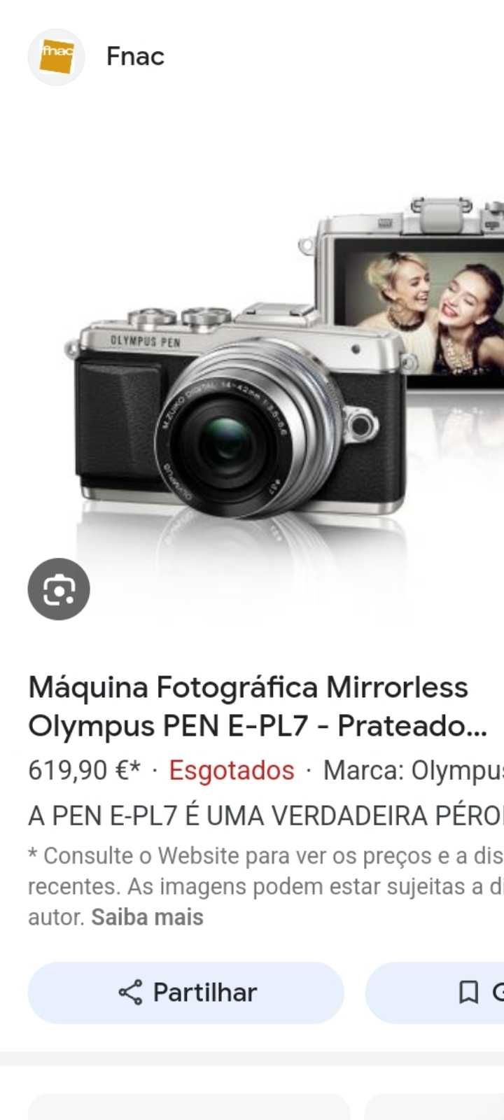 Máquina fotográfica Olympus pen