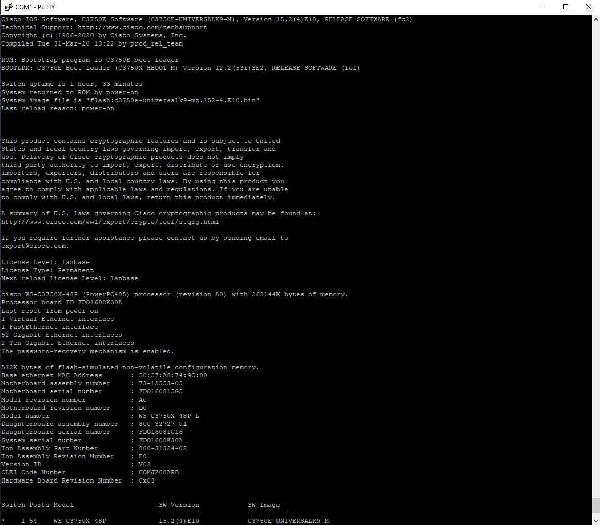 Коммутатор Cisco Catalyst 3750X-48P-L(WS-C3750X-48P-L) нал/безнал