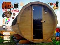 SAUNA Ogrodowa 400 cm + GRATIS Beczka 500L + Akcesoria