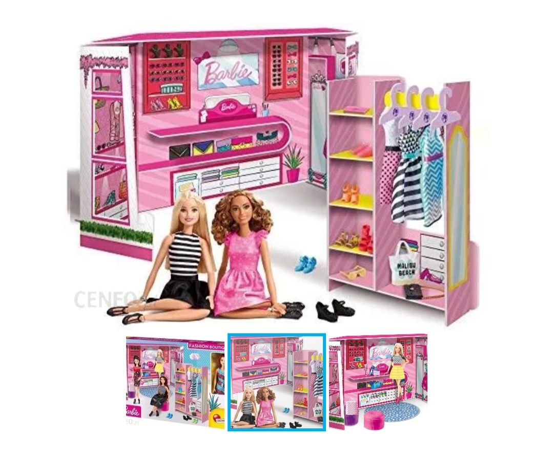 Lisciani Barbie Fashion Boutique -tekturowy domek. Nowy