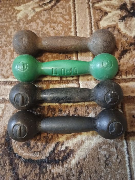 Гантели  :  0,5 ,  1   , 2  , 3 , 4  , 5 ,  6 кг. , блины1кг.