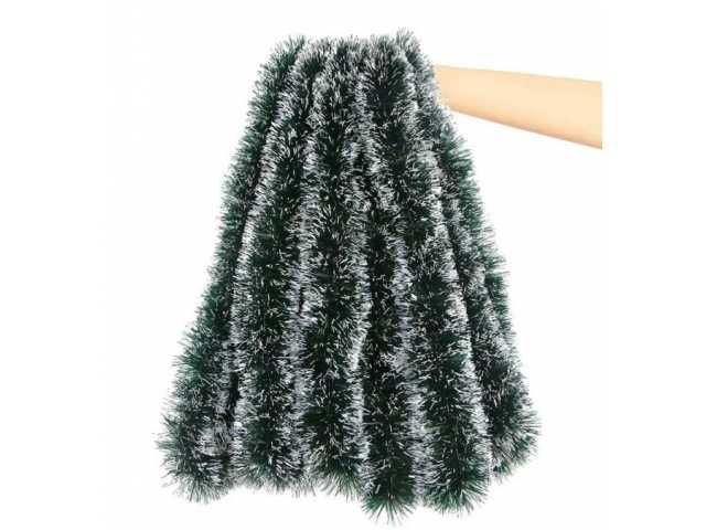 Łańcuch na choinkę choinkowy girlanda 5m zielona oszroniona oszroniona