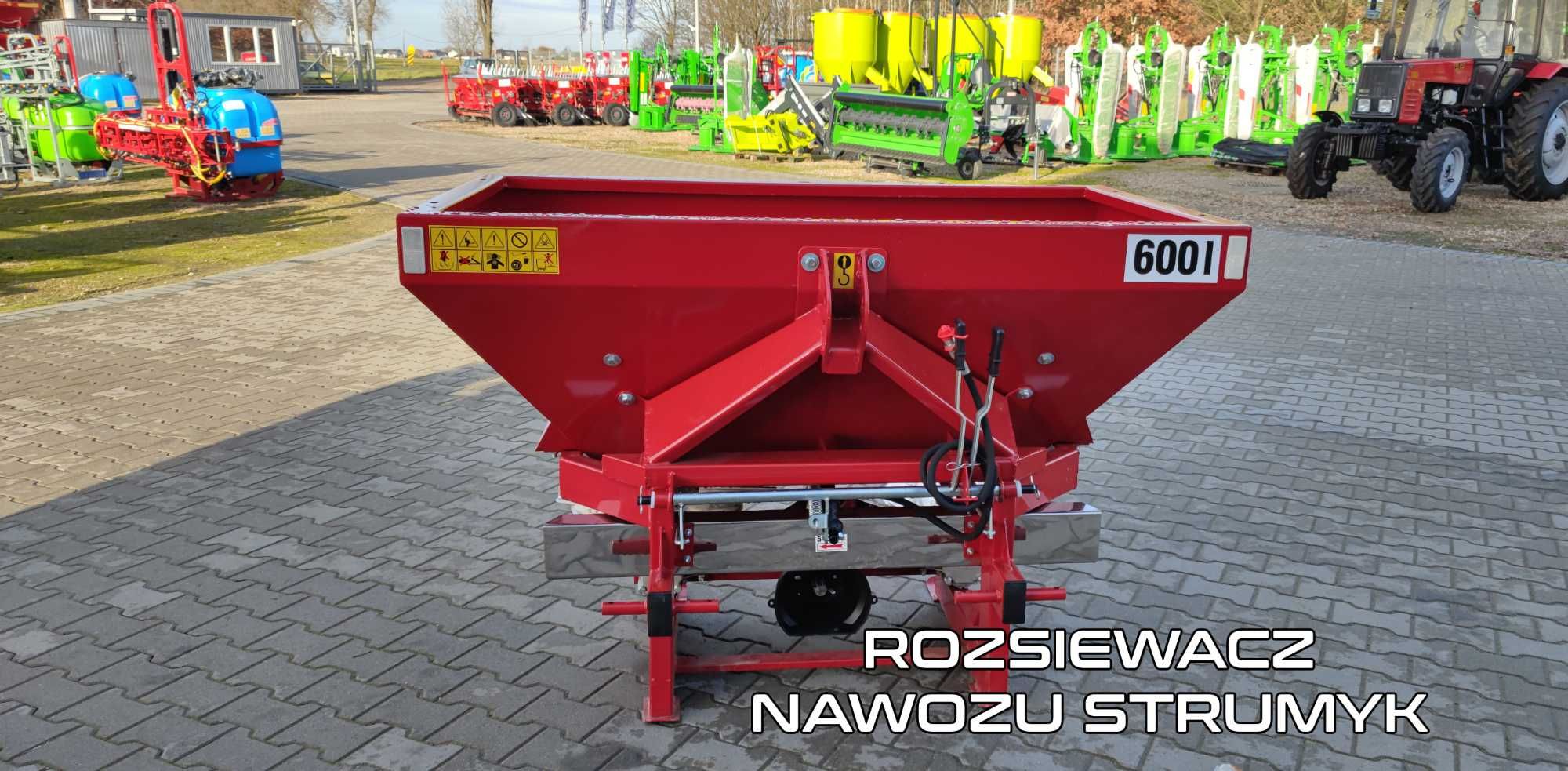 PROMOCJA Nowy rozsiewacz nawozu STRUMYK 600 dwutarczowy 800 DUŻY RABAT