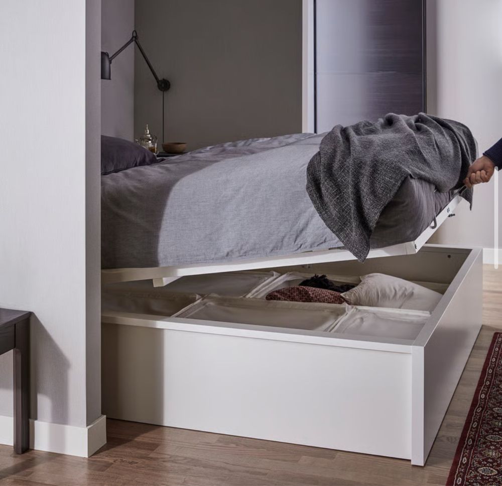 Łóżko MALM ikea z pojemnikiem 160 x 200