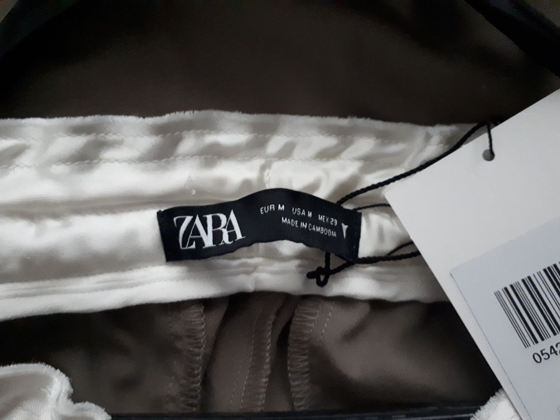 Штани Zara с атласним поясом,М