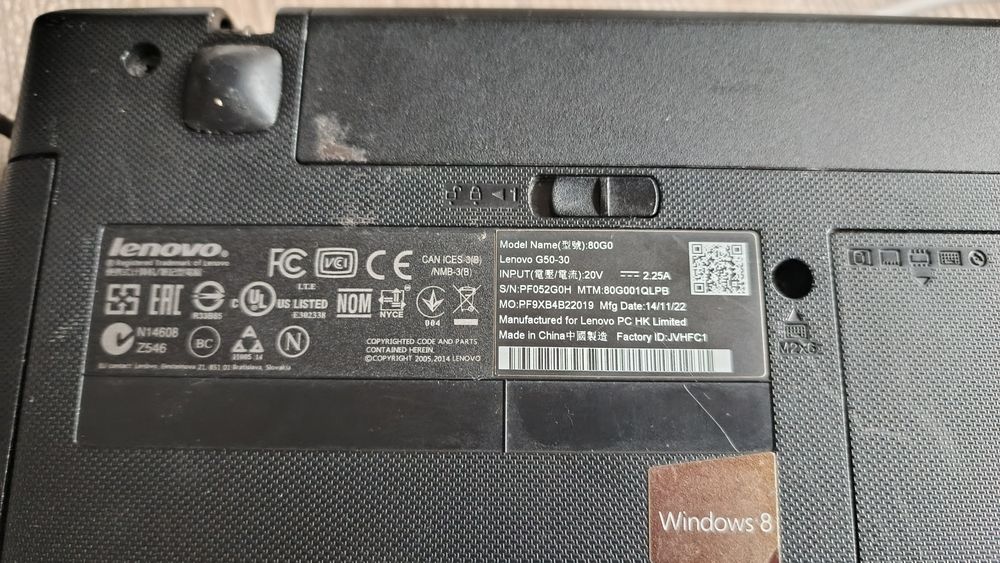 Lenovo G50-30 80G0 512GB na części