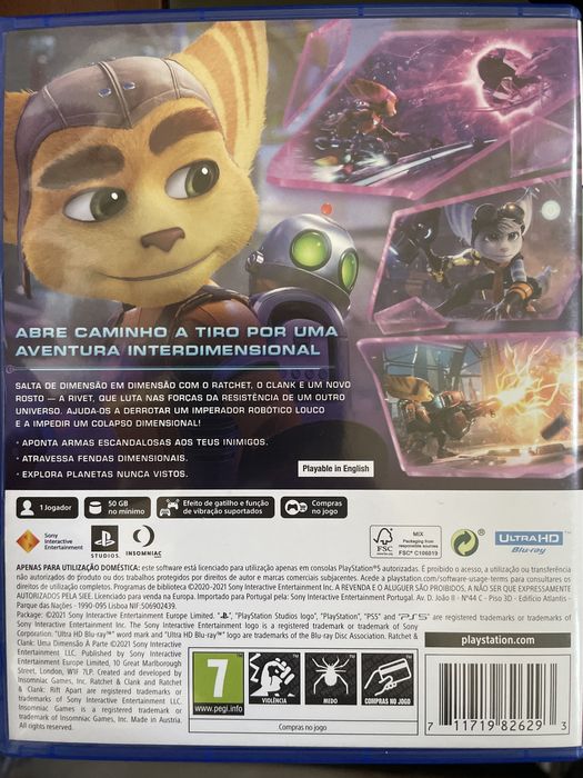 Jogo PS5 Ratchet e Clank Uma dimensão à parte