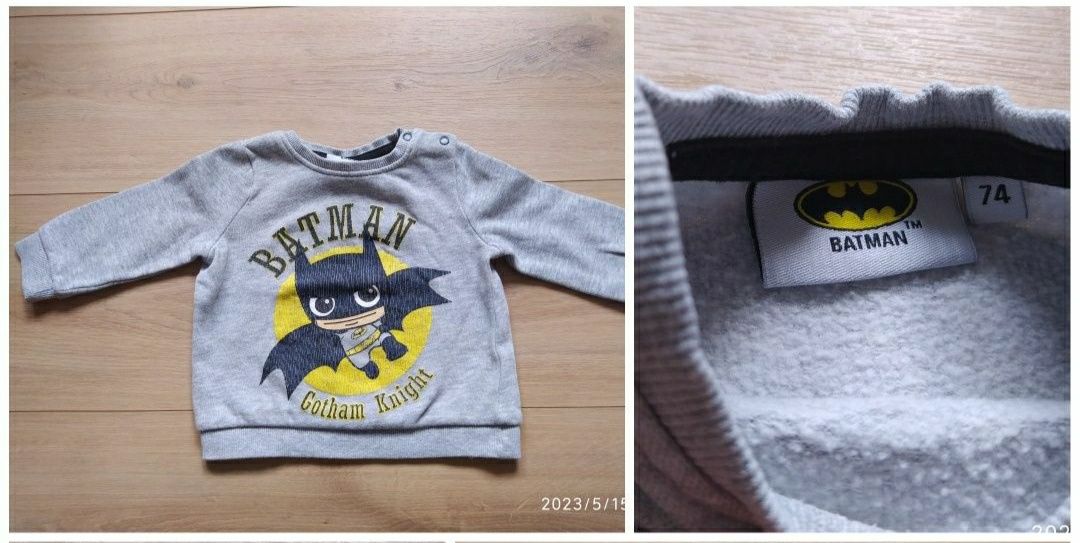 Szara bluza chłopięca Batman r.74