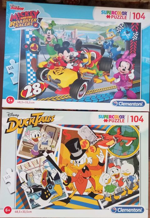 2 puzzles Clementoni 104 peças - portes incluídos