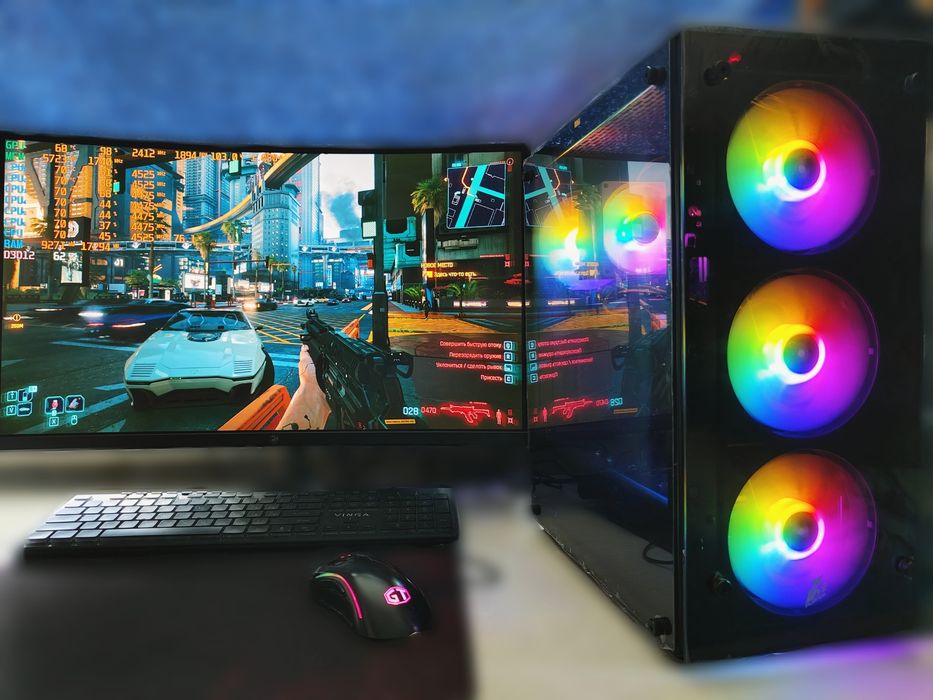 Ігровий ПК Ryzen 6 ядер 4,6Ггц RX 6600 8gb (RTX 3060) 32gb ddr4 ssd M2