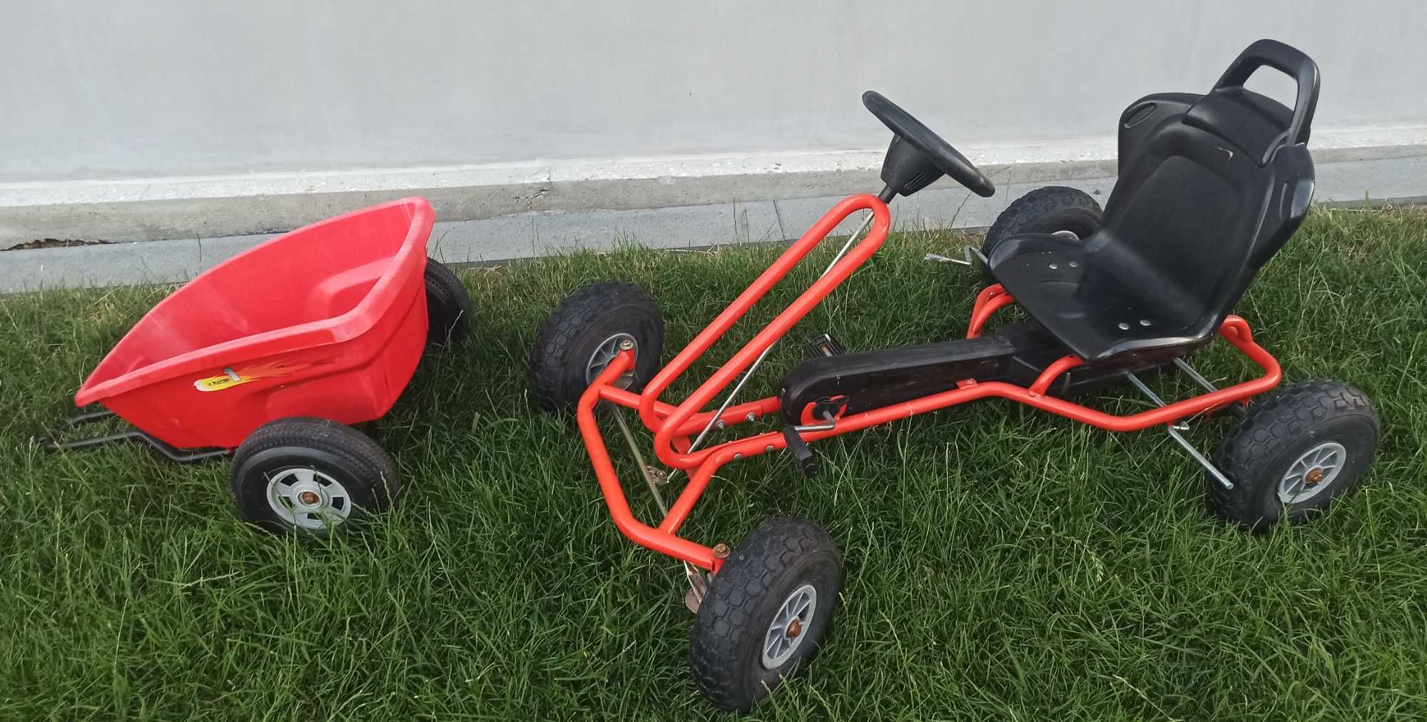 Gokart na pedały + przyczepka
