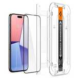 Szkło hartowane Spigen Glas.tR Ez Fit Fc na iPhone 15 Pro - czarne 2 s