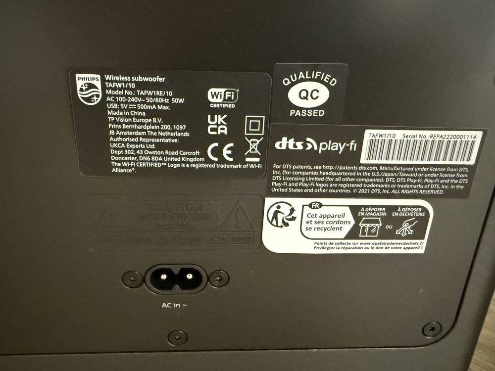 Philips Fidelio TAFW1/10 nowe