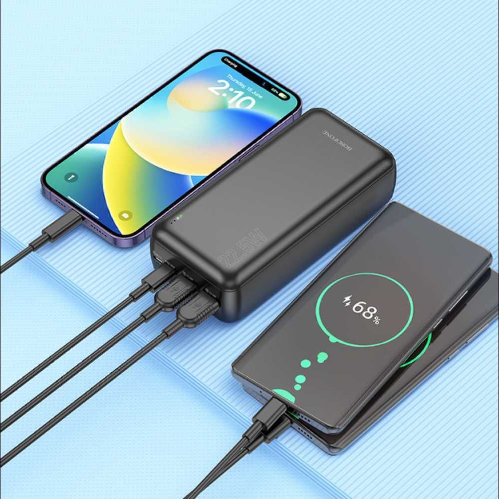 Power bank BOROFONE B38B 30000mAh PD22,5W+быстрая зарядка батарея