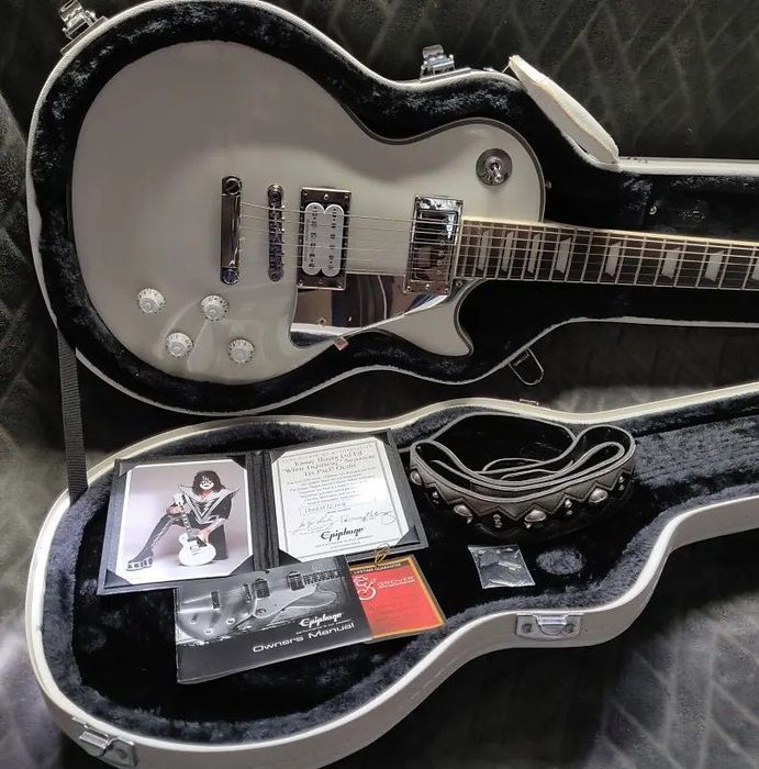 Guitarra Epiphone Les Paul Tommy Thayer White Lightning