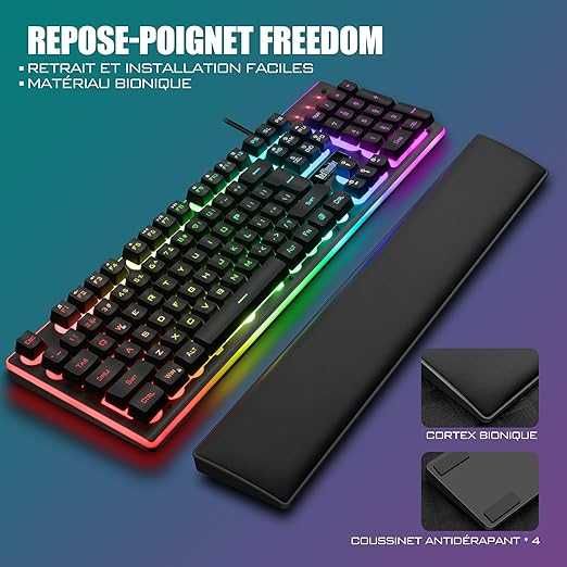 Przewodowa Klawiatura + Mysz Redthunder K10 Gaming AZERTY