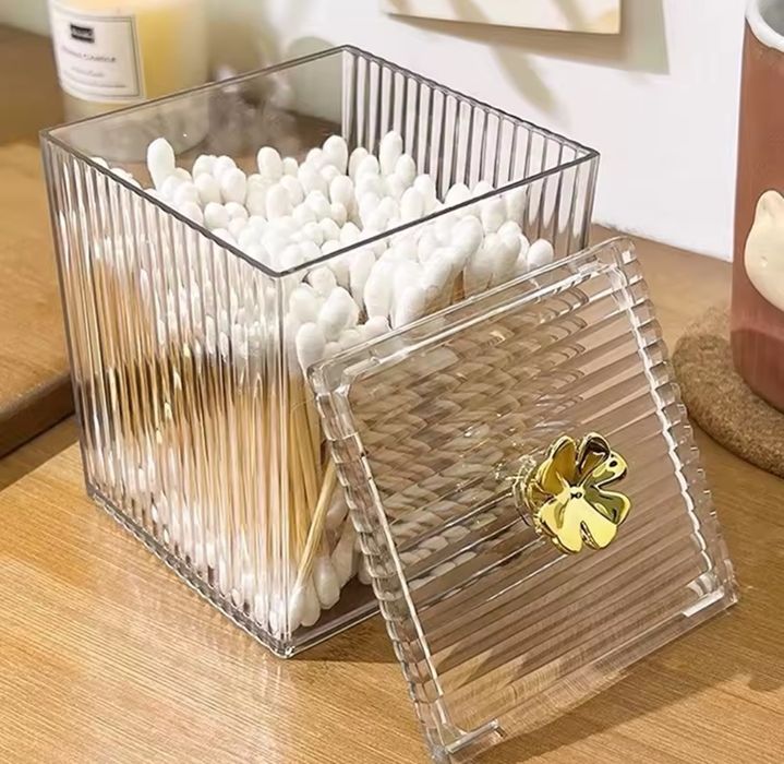 Mały przeźroczysty organizer akrylowy pojemnik z pokrywką