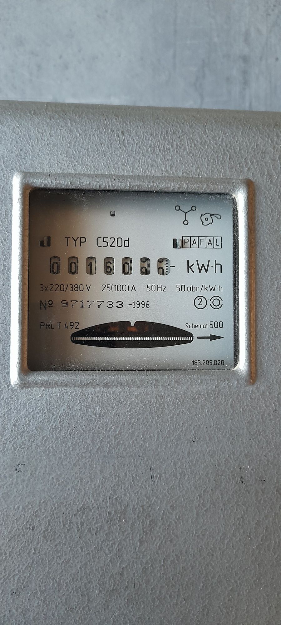 Licznik 3 fazowy C520d 25/100A 3x230/400V Zakład, pracownia, warsztat,