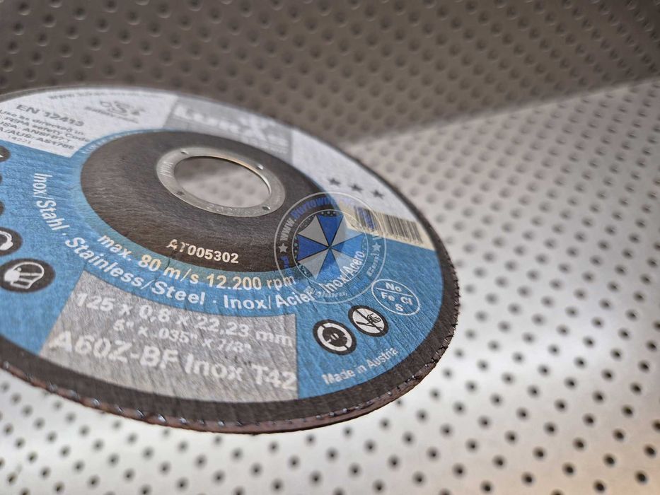 Tarcza do cięcia metalu i stali inox 125x0,8mm T42  LUKAS